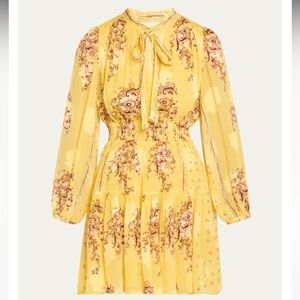 Ulla Johnson Maris Necktie Long Sleeve Mini Dress
